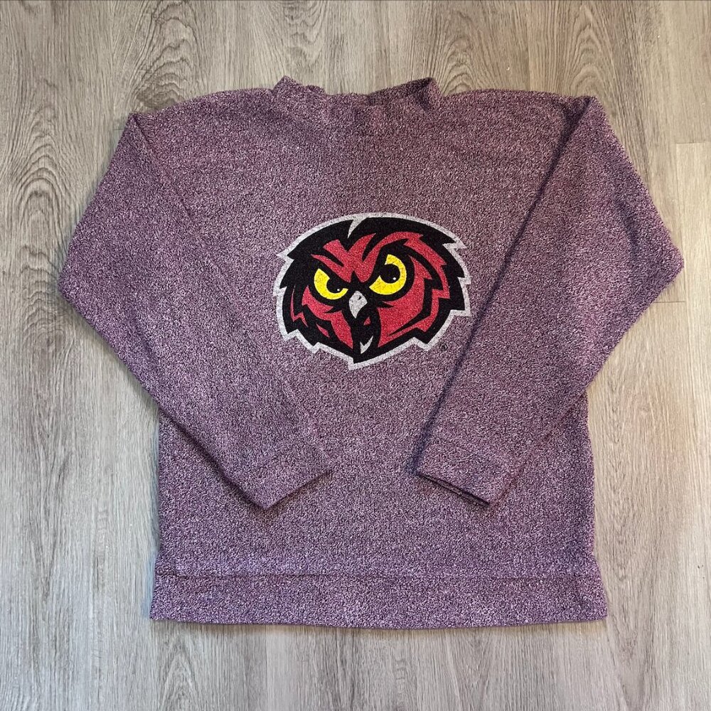 Temple Owls Woolly Threads Logo Crewneck Size Medium
